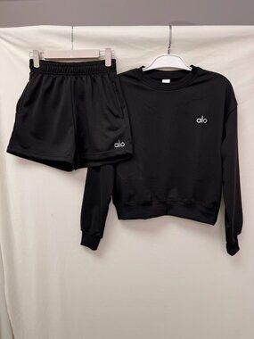 Alo Yoga Black Casual Sports Set, Size M